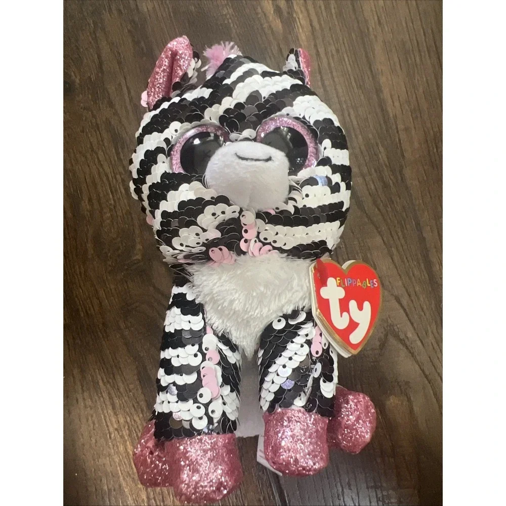 Zoey The Zebra Sequin‎ Toy, Ty Flippables Collection 6